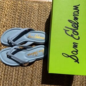 Sam Edelman Blue Flip Flop Thong Sandals